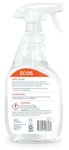 Product image of ECOS Earth Friendly Products Plus All Purpose Household Cleaner Orange Scent 22 oz 22 oz