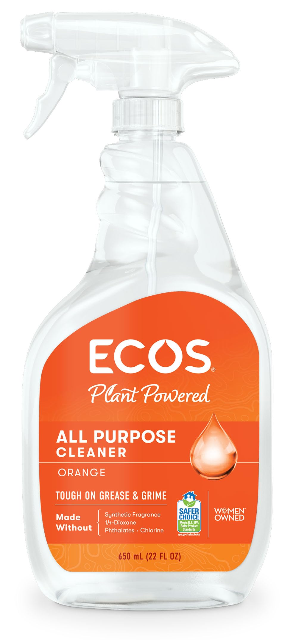 Product image of ECOS Earth Friendly Products Plus All Purpose Household Cleaner Orange Scent 22 oz 22 oz