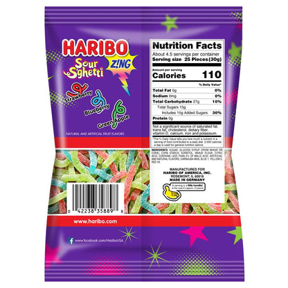 Product image of Haribo Sour Spaghetti Gummy Candy 5 oz 5 oz