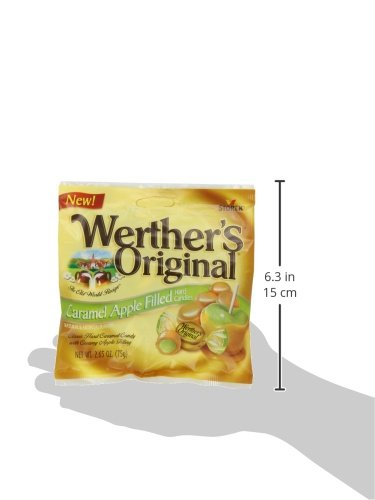 Product image of Werther's Original Caramel Apple Filled Hard Candy Individually Wrapped Bags 2.65 oz 2.65 oz Pack of 12
