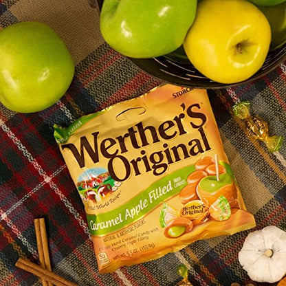 Product image of Werther's Original Caramel Apple Filled Hard Candy Individually Wrapped Bags 2.65 oz 2.65 oz Pack of 12