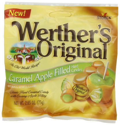 Product image of Werther's Original Caramel Apple Filled Hard Candy Individually Wrapped Bags 2.65 oz 2.65 oz Pack of 12
