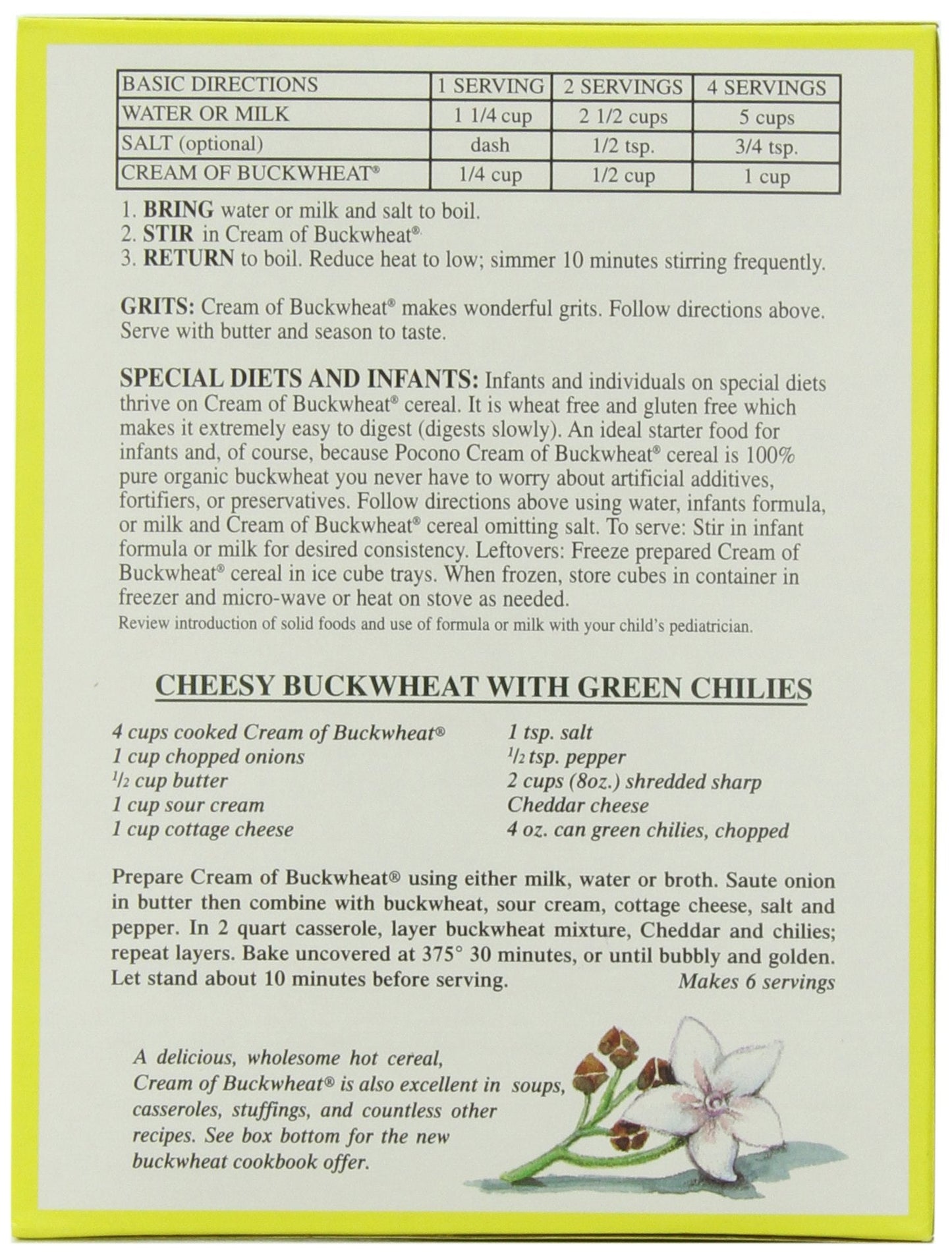 Product image of Pocono Cream of Buckwheat Gluten Free Hot Cereal 13-oz Pack of 3