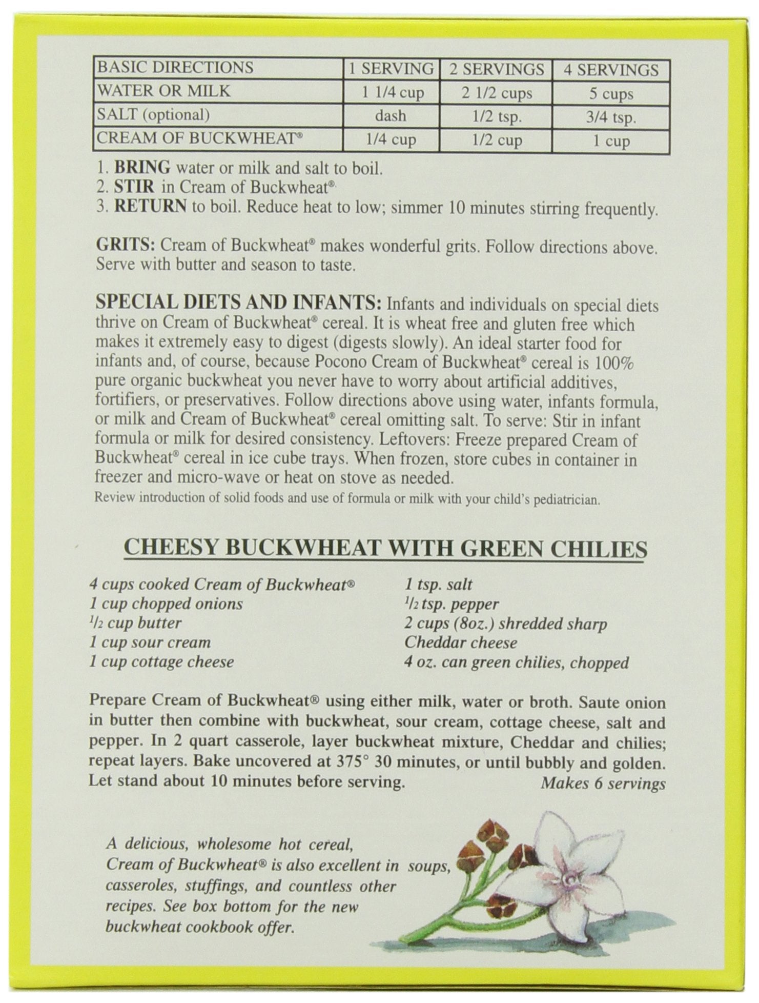 Product image of Pocono Cream of Buckwheat Gluten Free Hot Cereal 13-oz Pack of 3