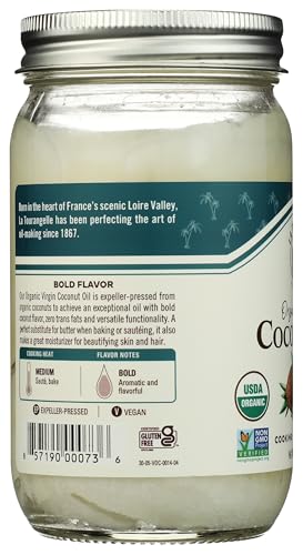 Product image of La Tourangelle Organic Virgin Unrefined Coconut Oil Great for Cooking Baking Hair and Skin Care 14 fl oz 14