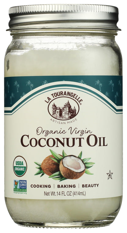 Product image of La Tourangelle Organic Virgin Unrefined Coconut Oil Great for Cooking Baking Hair and Skin Care 14 fl oz 14