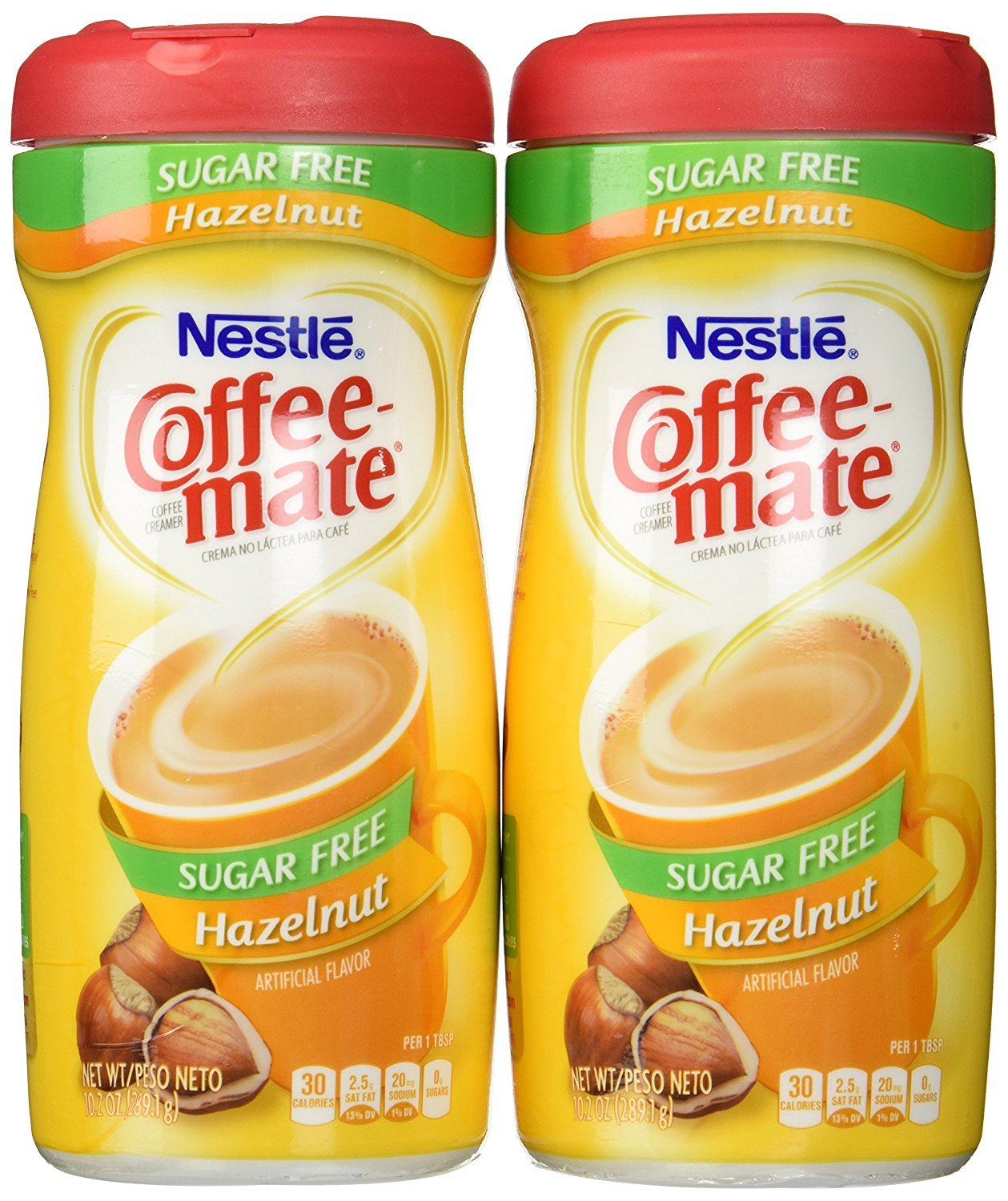 Product image of Nestle Coffeemate Sugar Free Hazelnut Non-Dairy Creamer 10.2 oz 10.2 oz Pack of 2