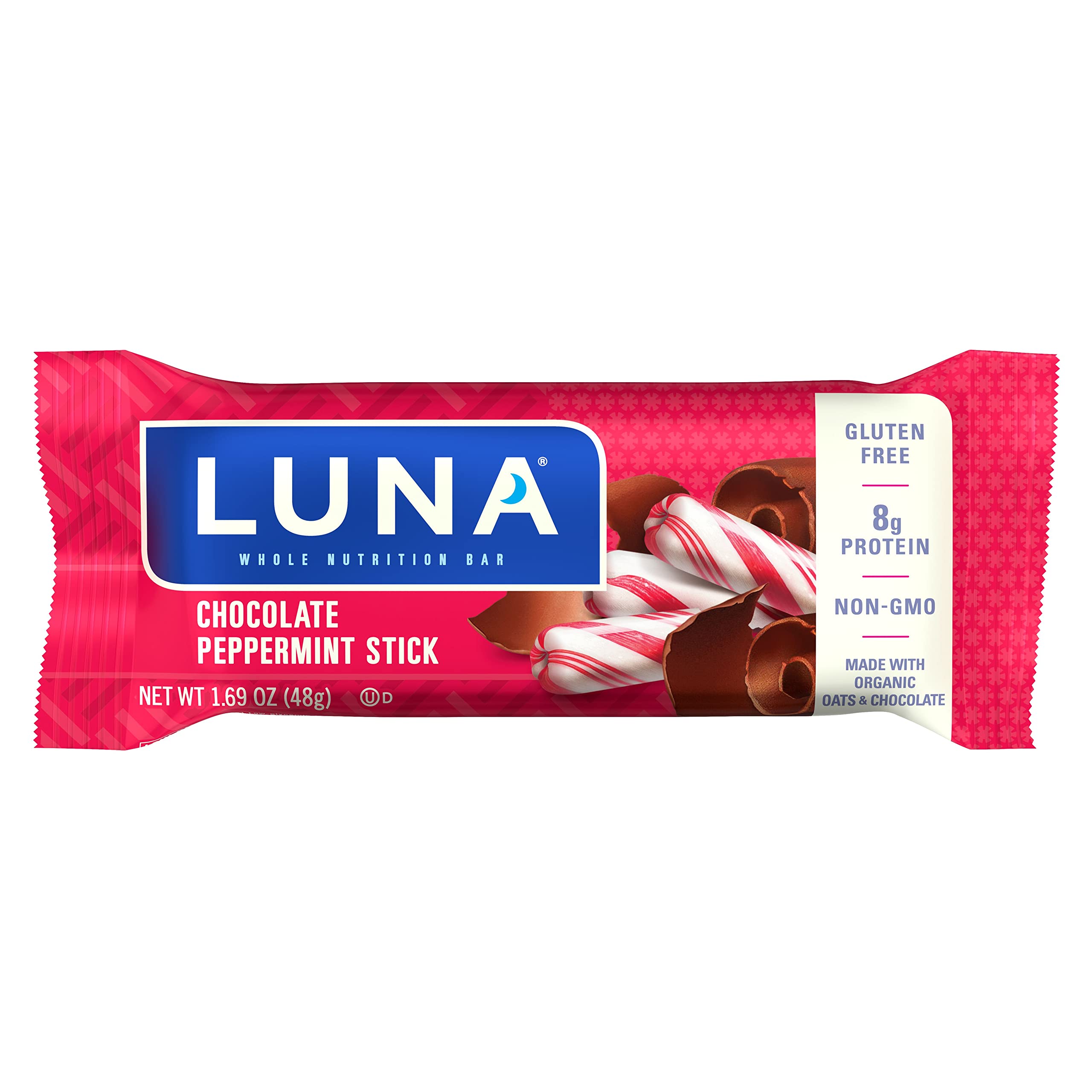 Product image of CLIF Bar LUNA BAR Gluten Free Snack Bars Chocolate Peppermint Stick Protein Non-GMO Plant-Based On-The-Go