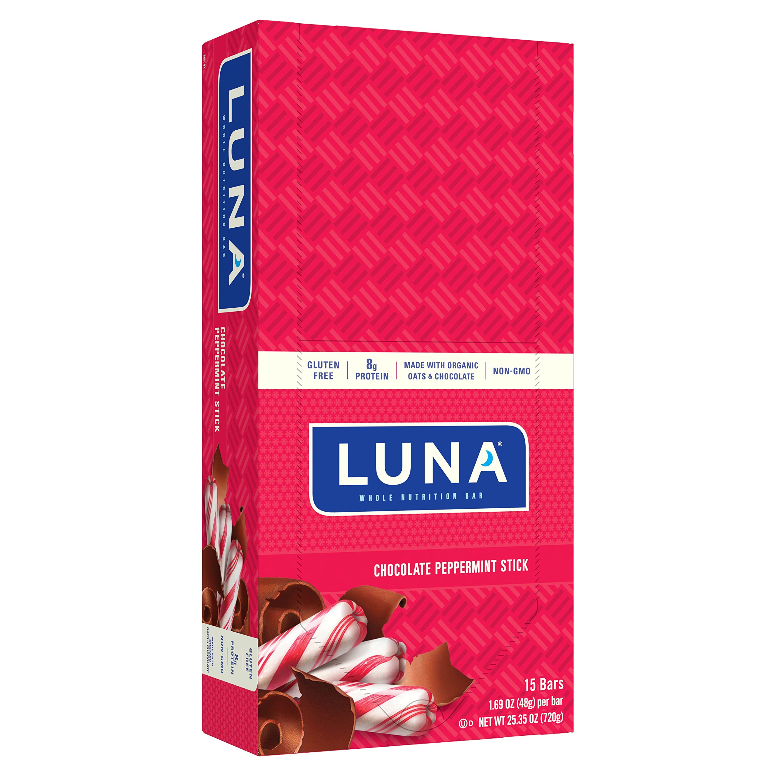 Product image of CLIF Bar LUNA BAR Gluten Free Snack Bars Chocolate Peppermint Stick Protein Non-GMO Plant-Based On-The-Go