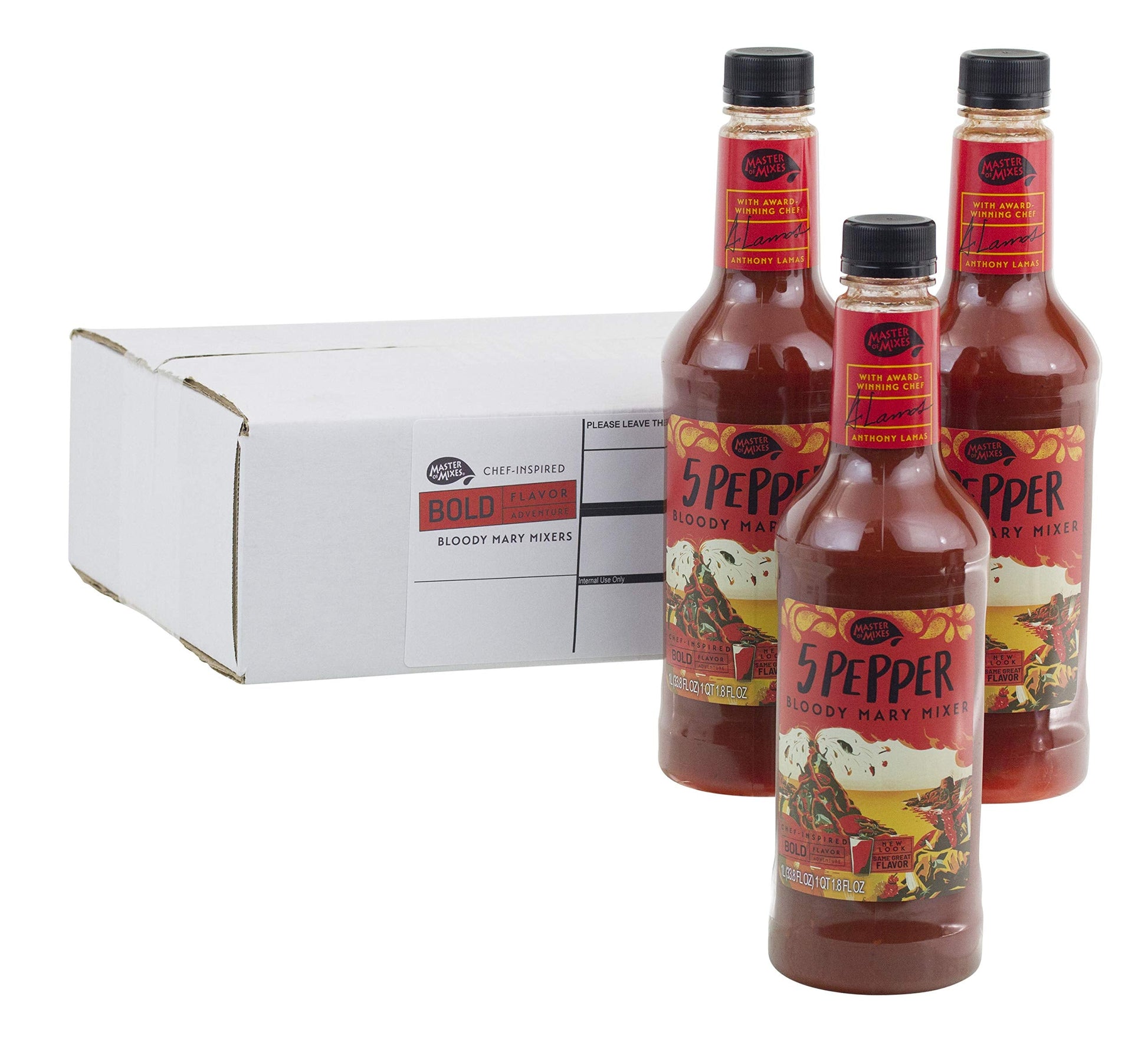 Product image of MASTER OF MIXES 5 Pepper Extra Spicy Bloody Mary Drink Mix Ready to Use 33.8 fl oz 33.8 fl oz Pack of 3
