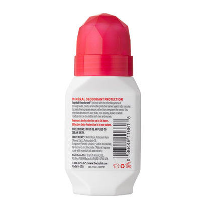 Product image of Crystal Essence Mineral Deodorant Roll-On Pomegranate 2.25 fl oz 2.25 fl oz Pack of 12