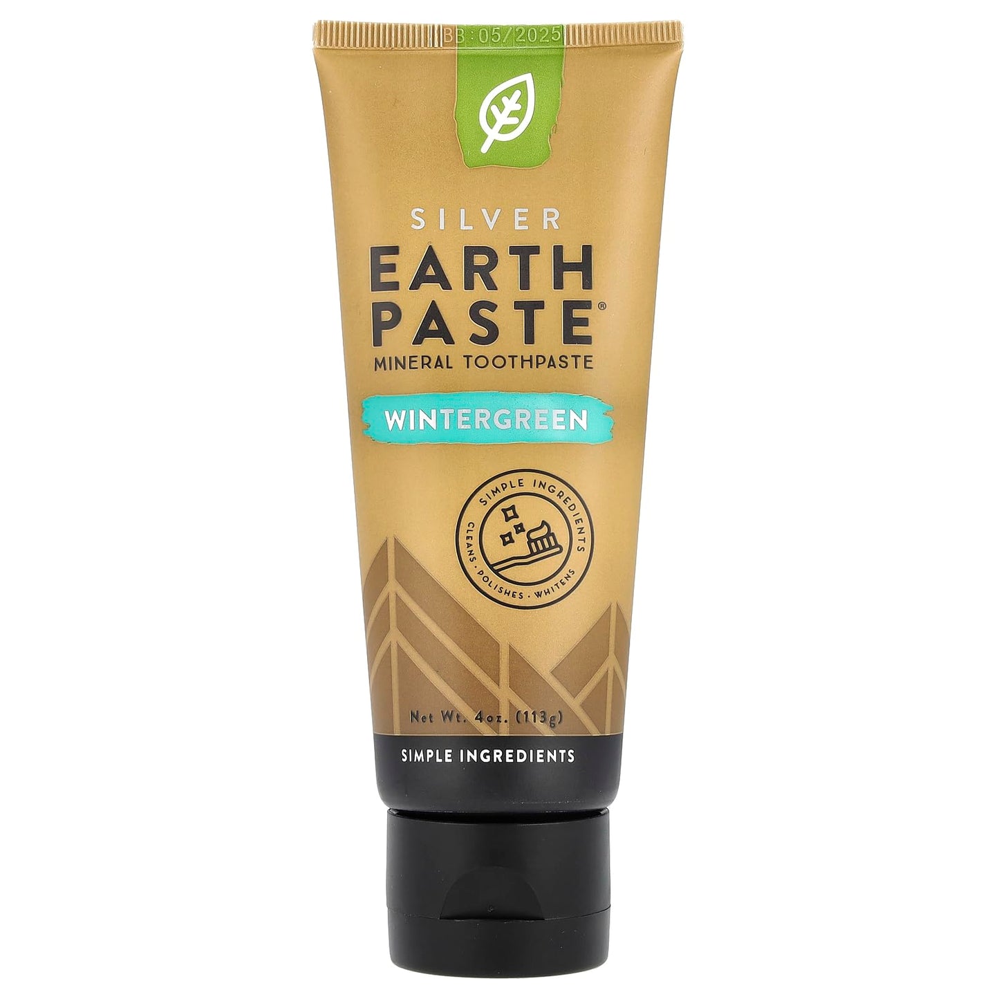 Product image of REDMOND Earthpaste All Natural Non-Fluoride Toothpaste Wintergreen Vegan Non GMO Tube 4 oz 4 oz Pack of 3
