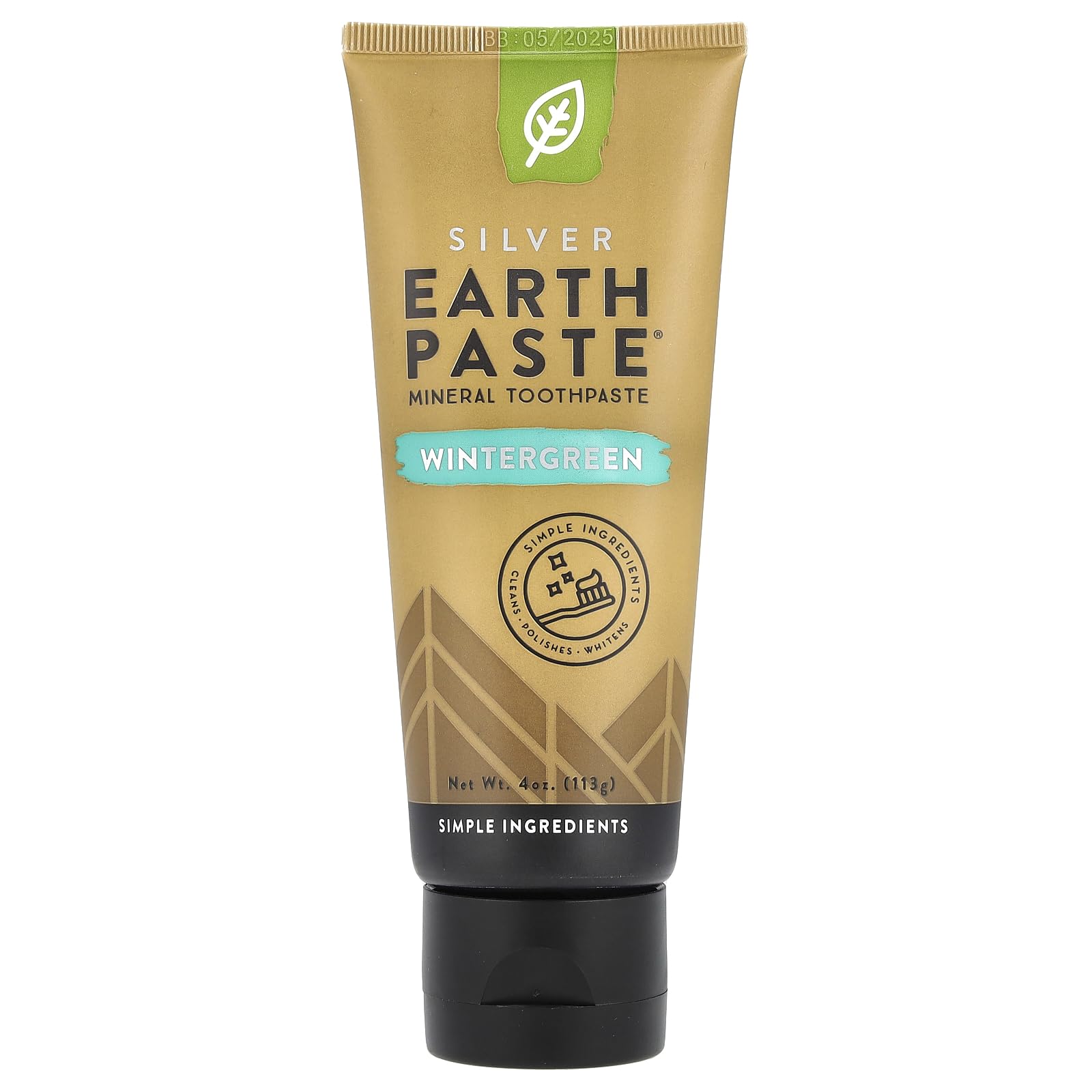 Product image of REDMOND Earthpaste All Natural Non-Fluoride Toothpaste Wintergreen Vegan Non GMO Tube 4 oz 4 oz Pack of 3