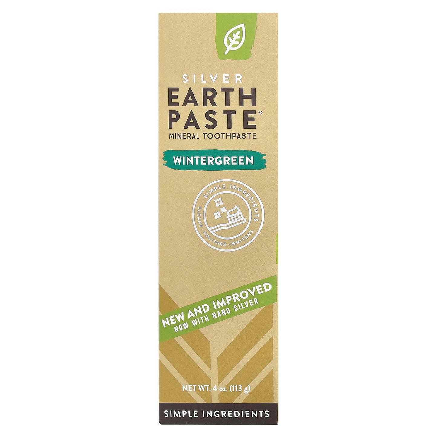 Product image of REDMOND Earthpaste All Natural Non-Fluoride Toothpaste Wintergreen Vegan Non GMO Tube 4 oz 4 oz Pack of 3