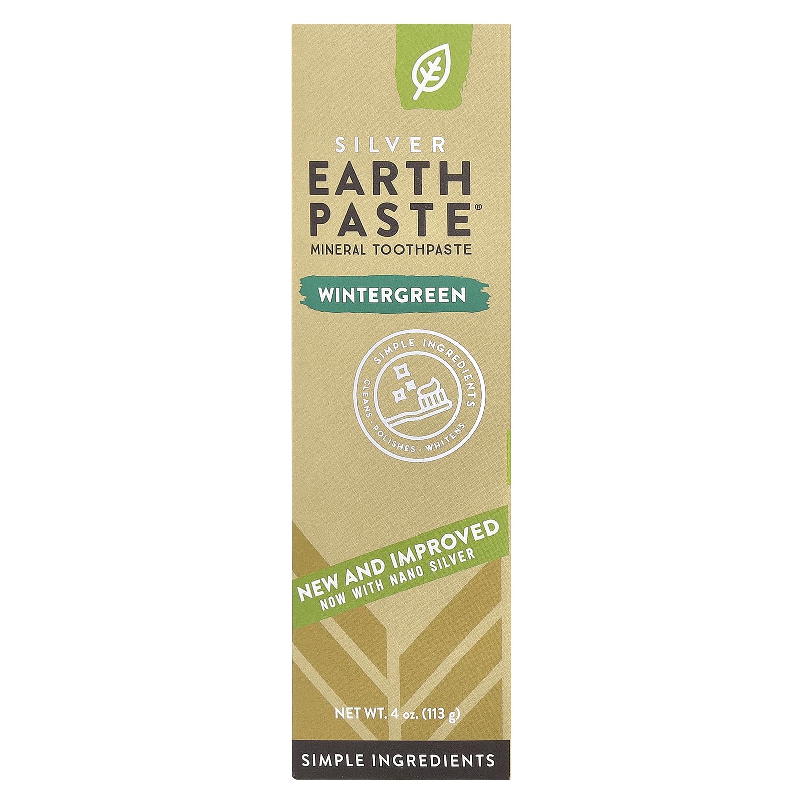 Product image of REDMOND Earthpaste All Natural Non-Fluoride Toothpaste Wintergreen Vegan Non GMO Tube 4 oz 4 oz Pack of 3