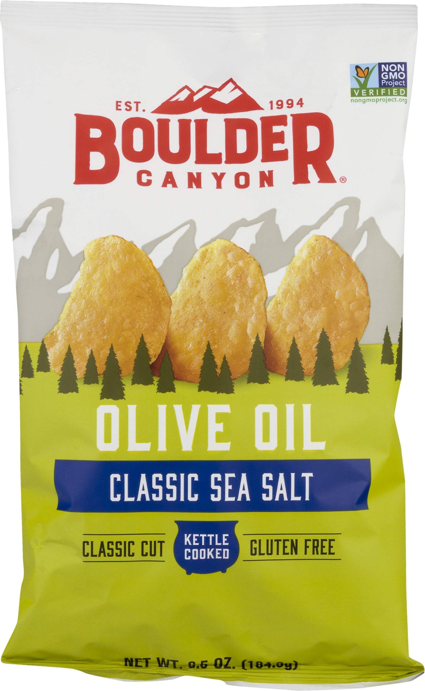 Product image of Boulder Canyon Kettle Cooked Potato Chips Olive Oil Sea Salt 6.5 oz 6.5 oz