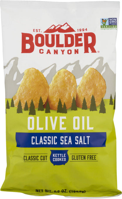 Product image of Boulder Canyon Kettle Cooked Potato Chips Olive Oil Sea Salt 6.5 oz 6.5 oz