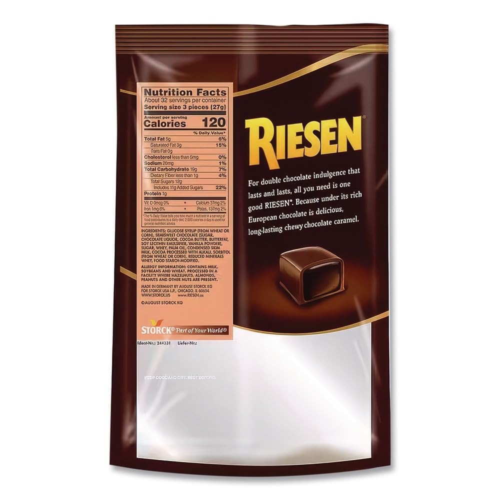 Product image of Riesen Chewy Chocolate Caramel Covered in Rich European Chocolate Bag 30 oz 30 oz