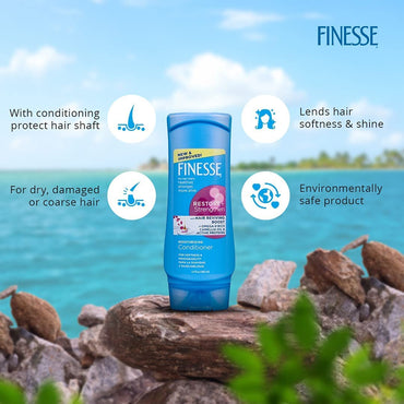 Product image of FINESSE Restore + Strengthen Moisturizing Conditioner 13 oz 13 oz Pack of 6