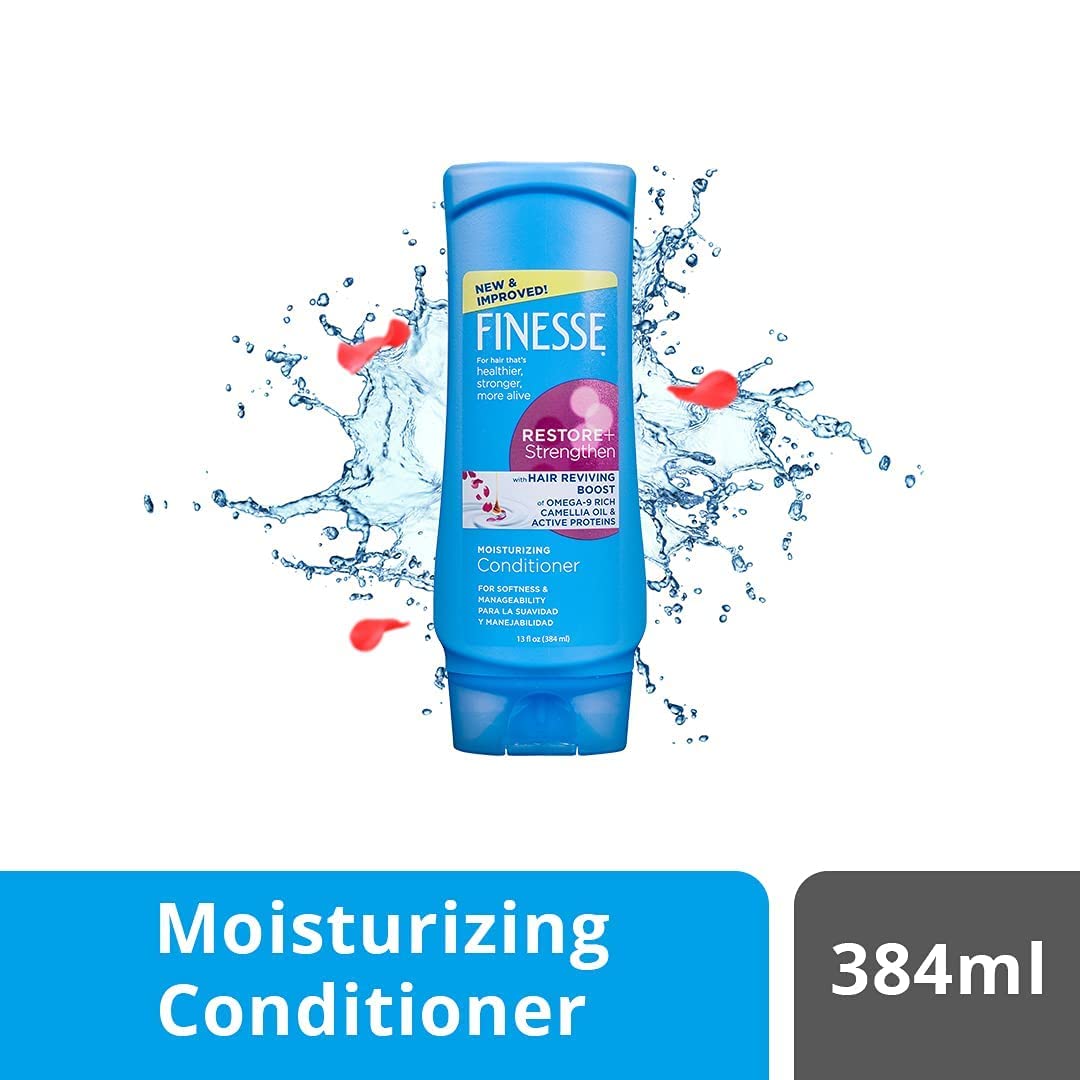 Product image of FINESSE Restore + Strengthen Moisturizing Conditioner 13 oz 13 oz Pack of 6