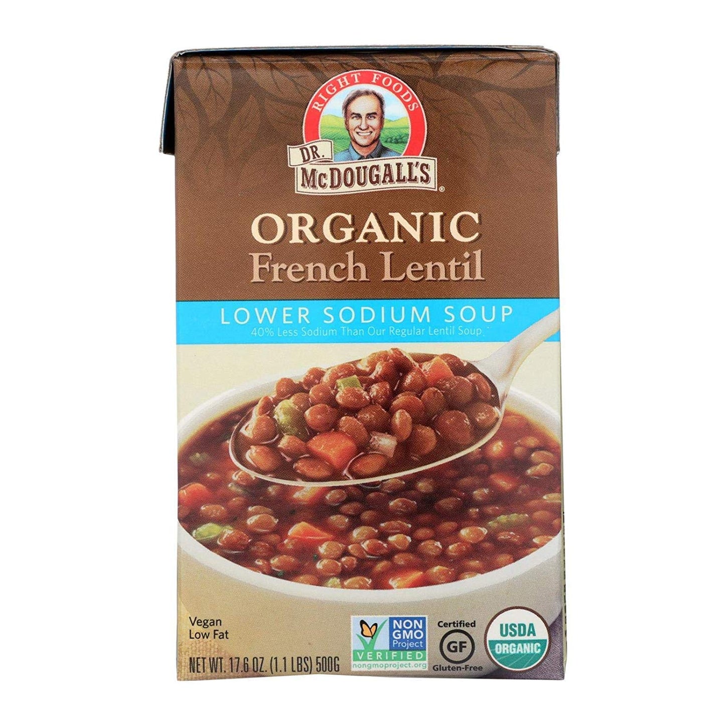 Product image of Dr. McDougall's Right Foods French Lentil Lower Sodium Organic Soup 18 oz 18 oz Pack of 6