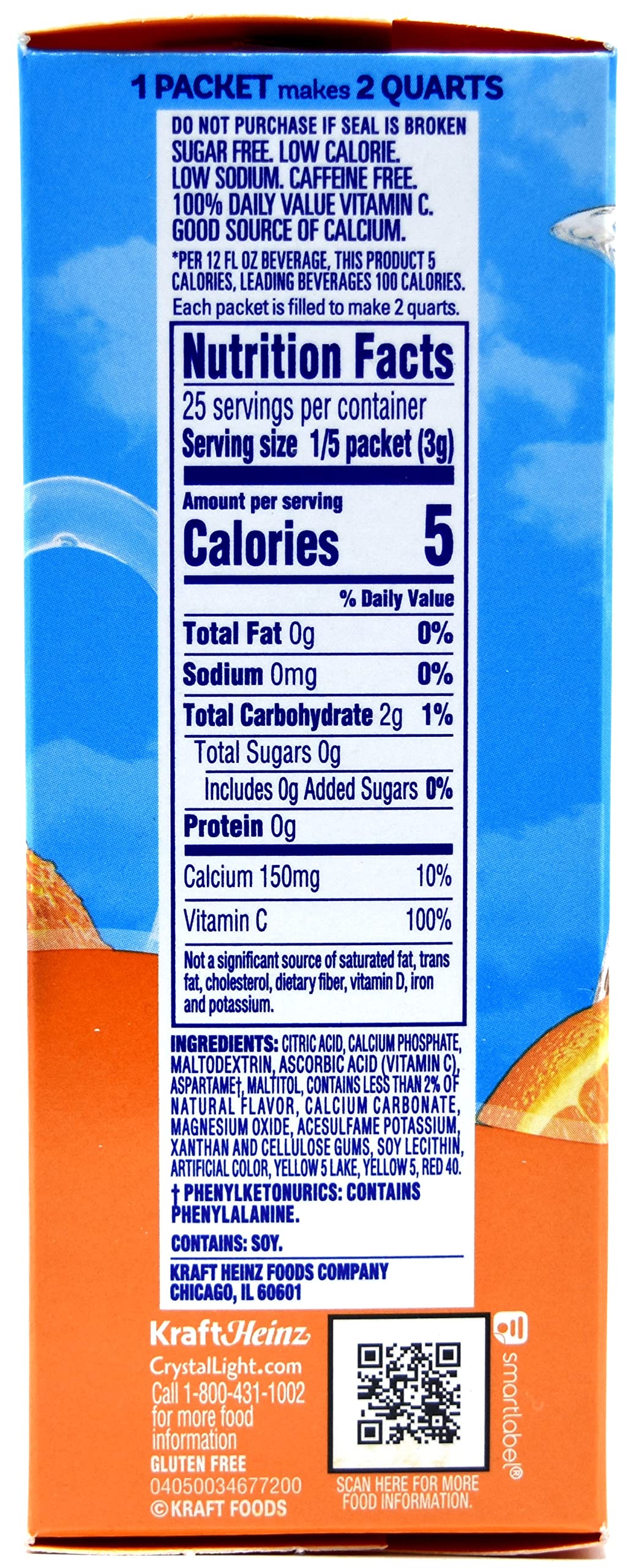 Product image of Crystal Light Classic Orange Drink Mix 10-Quart Box