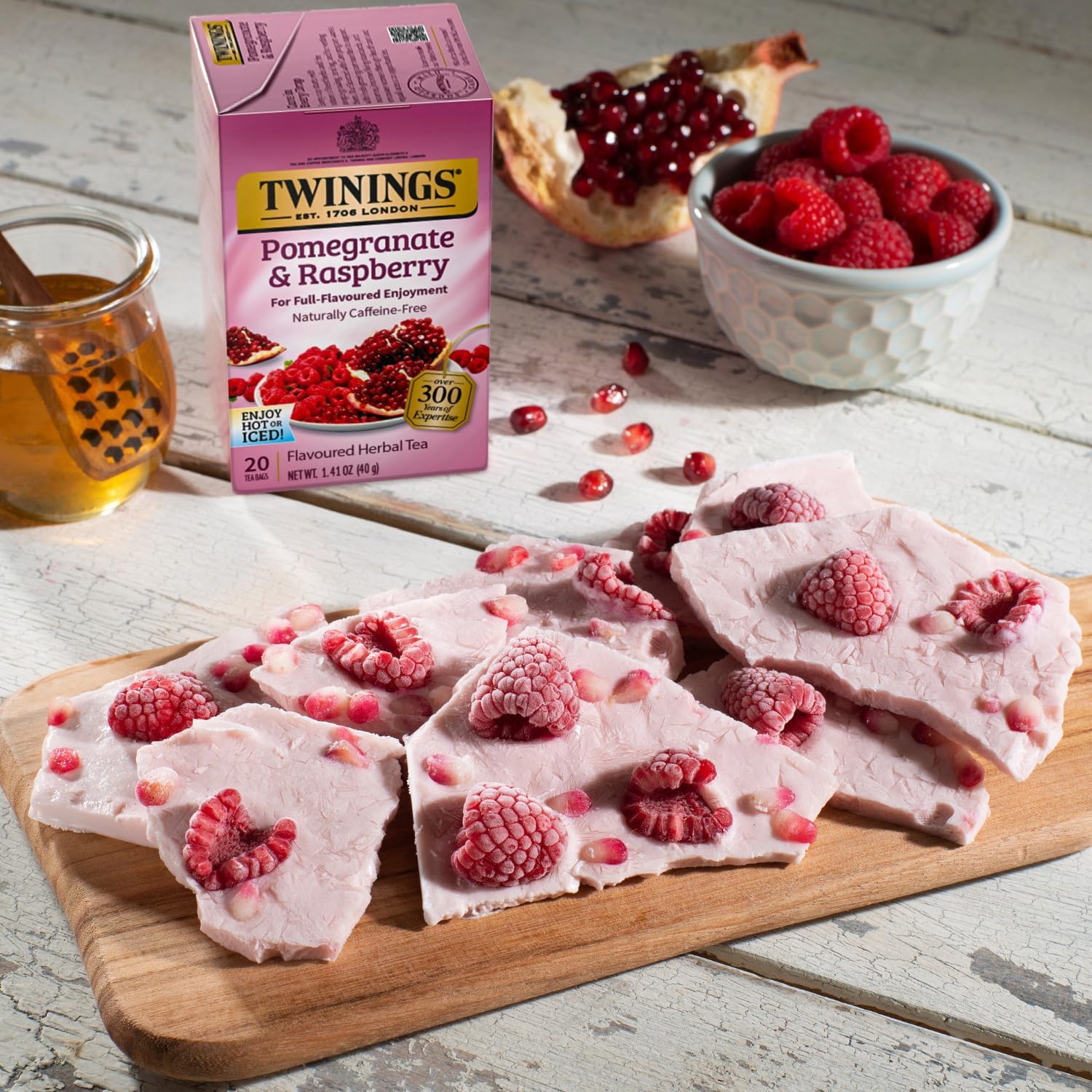Product image of Twinings Herbal Tea Pomegranate and Raspberry Caffeine-Free 20 ct Tea Bags Pack of 2