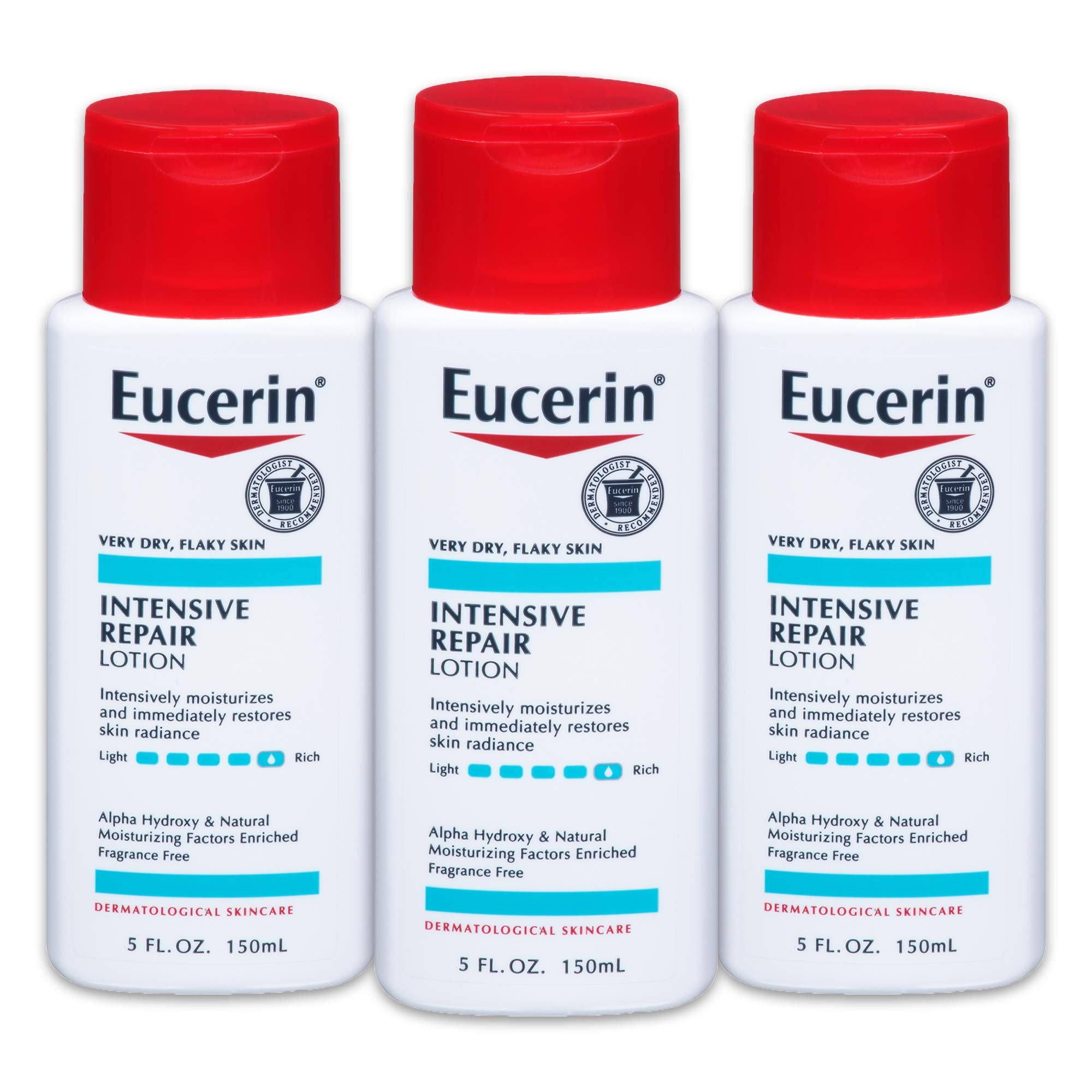 Product image of Eucerin Intensive Repair Lotion Very Dry Flaky Skin Rich Moisturizing Formula 5 fl. oz. Bottle Pack of 3