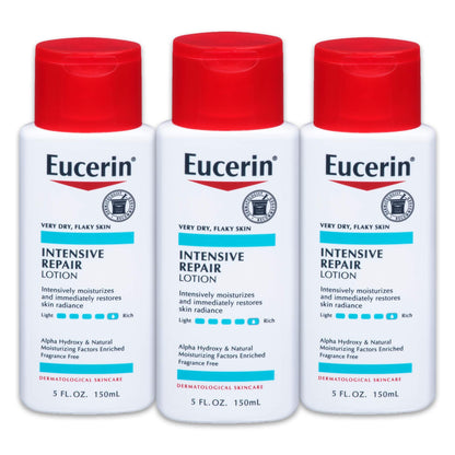 Product image of Eucerin Intensive Repair Lotion Very Dry Flaky Skin Rich Moisturizing Formula 5 fl. oz. Bottle Pack of 3