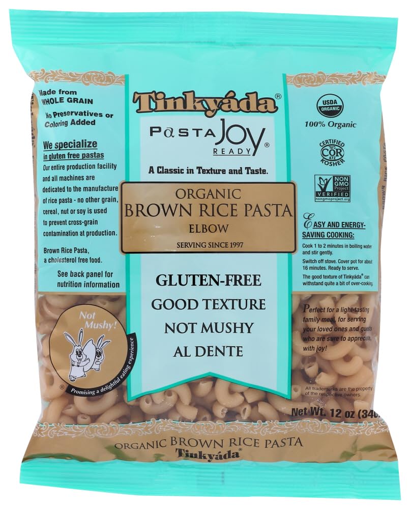 Product image of Tinkyada Organic Brown Rice Pasta Elbows Gluten Free 12 oz 12 oz Pack of 3