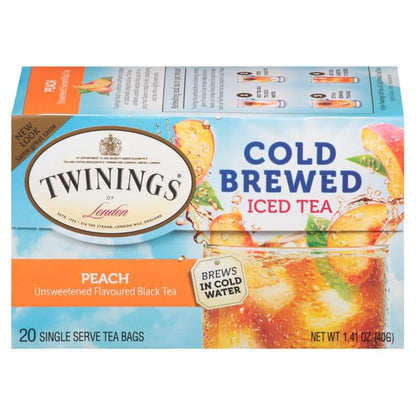 Product image of Twinings Peach Cold Brewed Iced Tea 20 ct Box Pack of 2