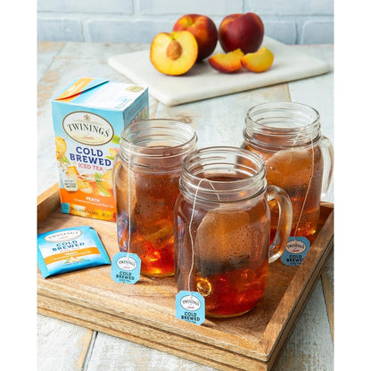Product image of Twinings Peach Cold Brewed Iced Tea 20 ct Box Pack of 2