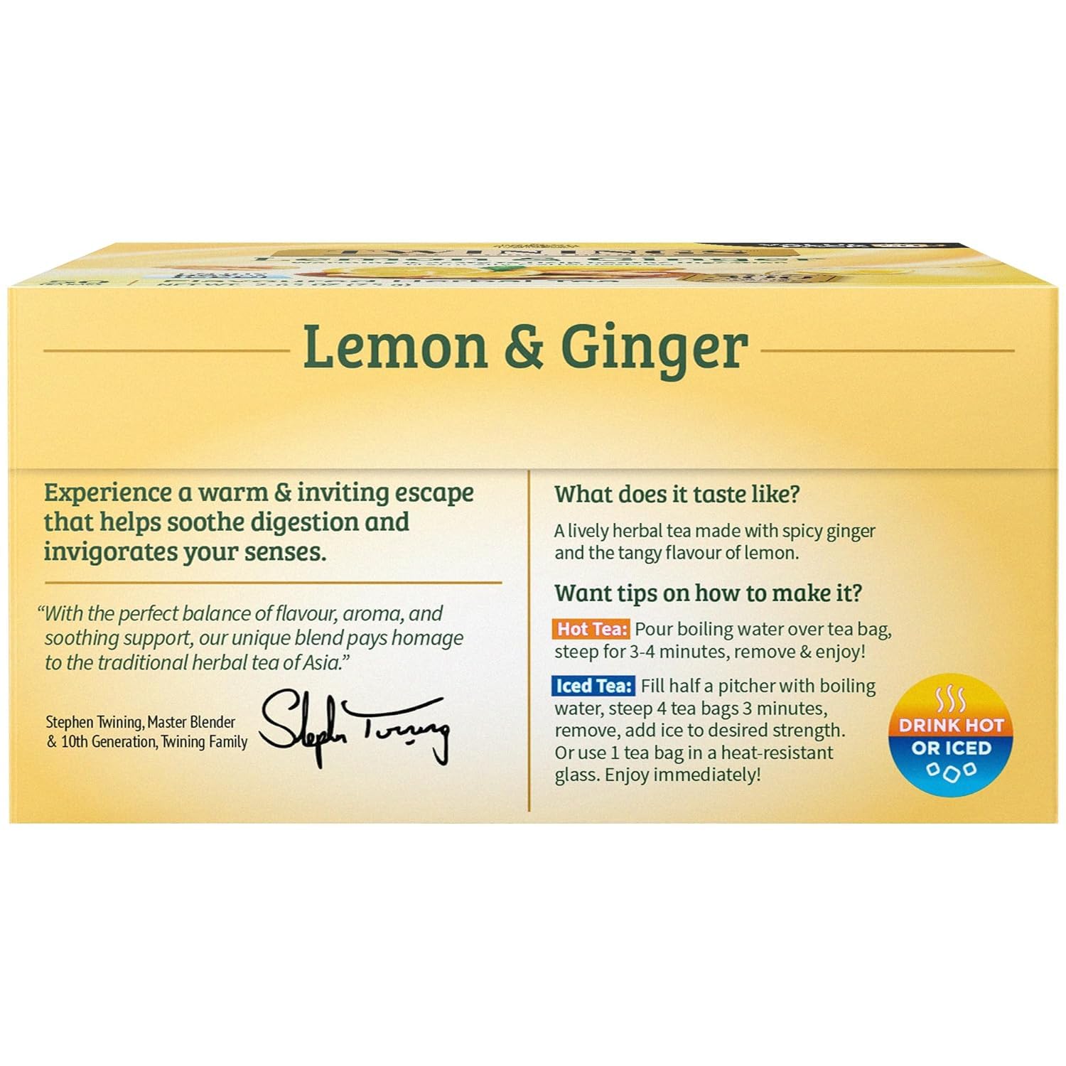 Product image of Twinings Lemon and Ginger Herbal Tea 50 ct 50 Count