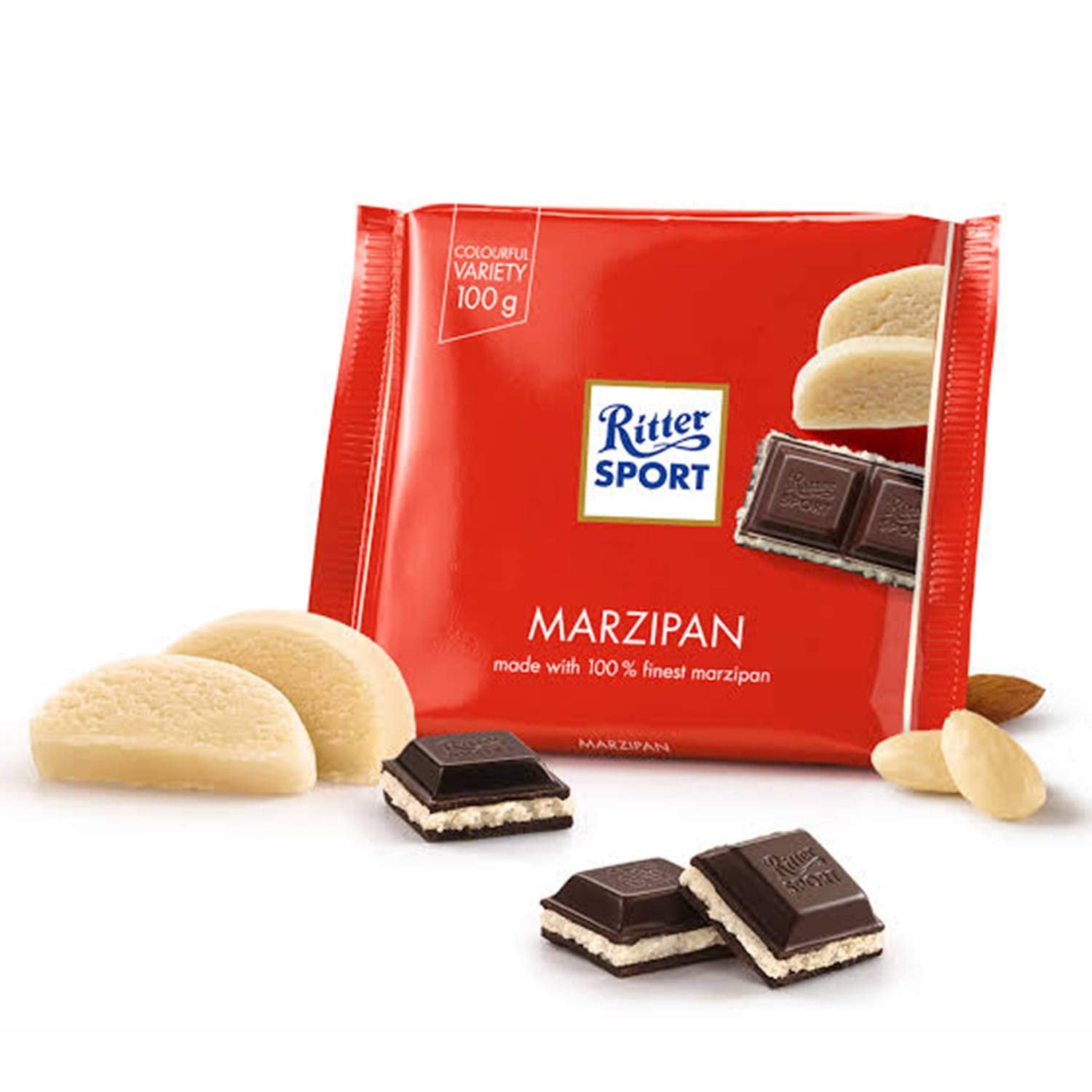 Product image of Ritter Sport Marzipan Chocolate Candy 3.53 oz 3.53 oz Pack of 8
