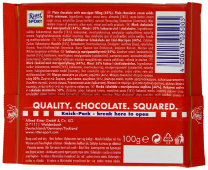 Product image of Ritter Sport Marzipan Chocolate Candy 3.53 oz 3.53 oz Pack of 8