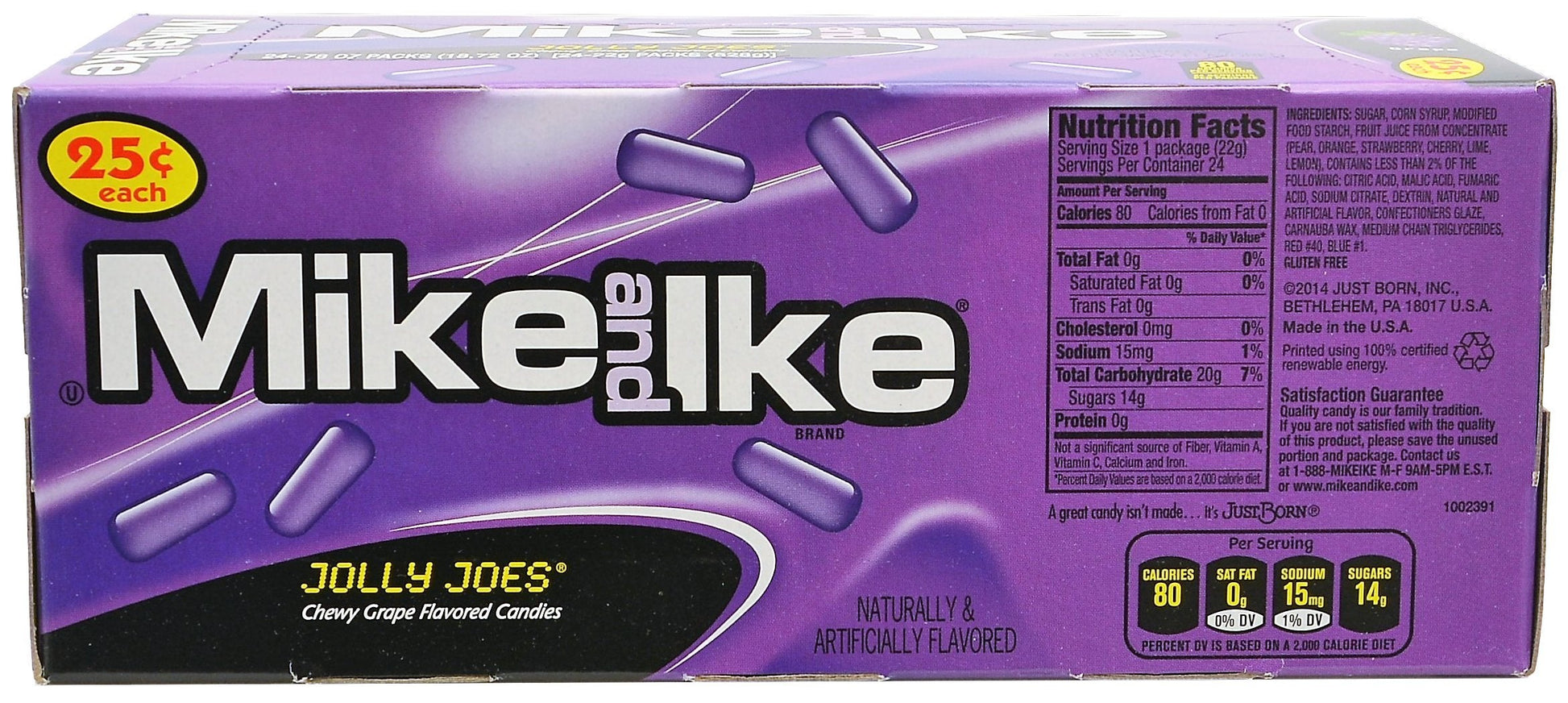 Product image of MIKE AND IKE Jolly Joes Candy Pouches 0.78 oz 0.78 oz Pack of 24