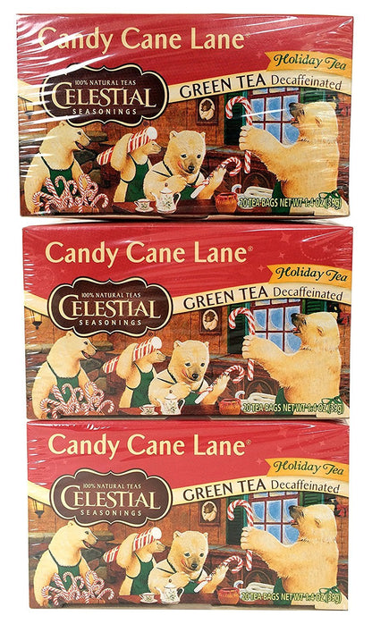 Product image of Celestial Seasonings Decaf Tea Candy Cane Lane Pack of 3