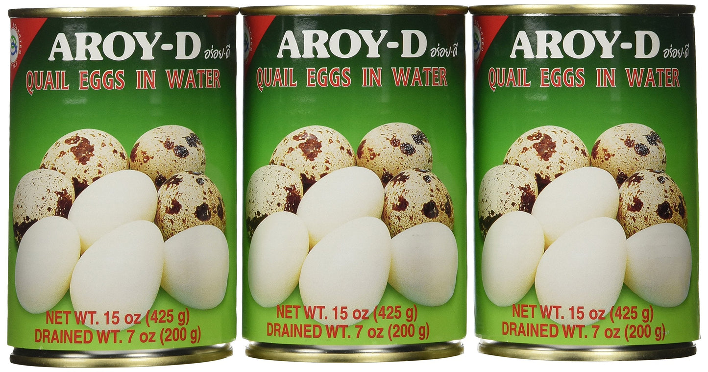 Product image of Aroy-D Quail Egg Canned Food Cans 15 oz 15 oz Pack of 3