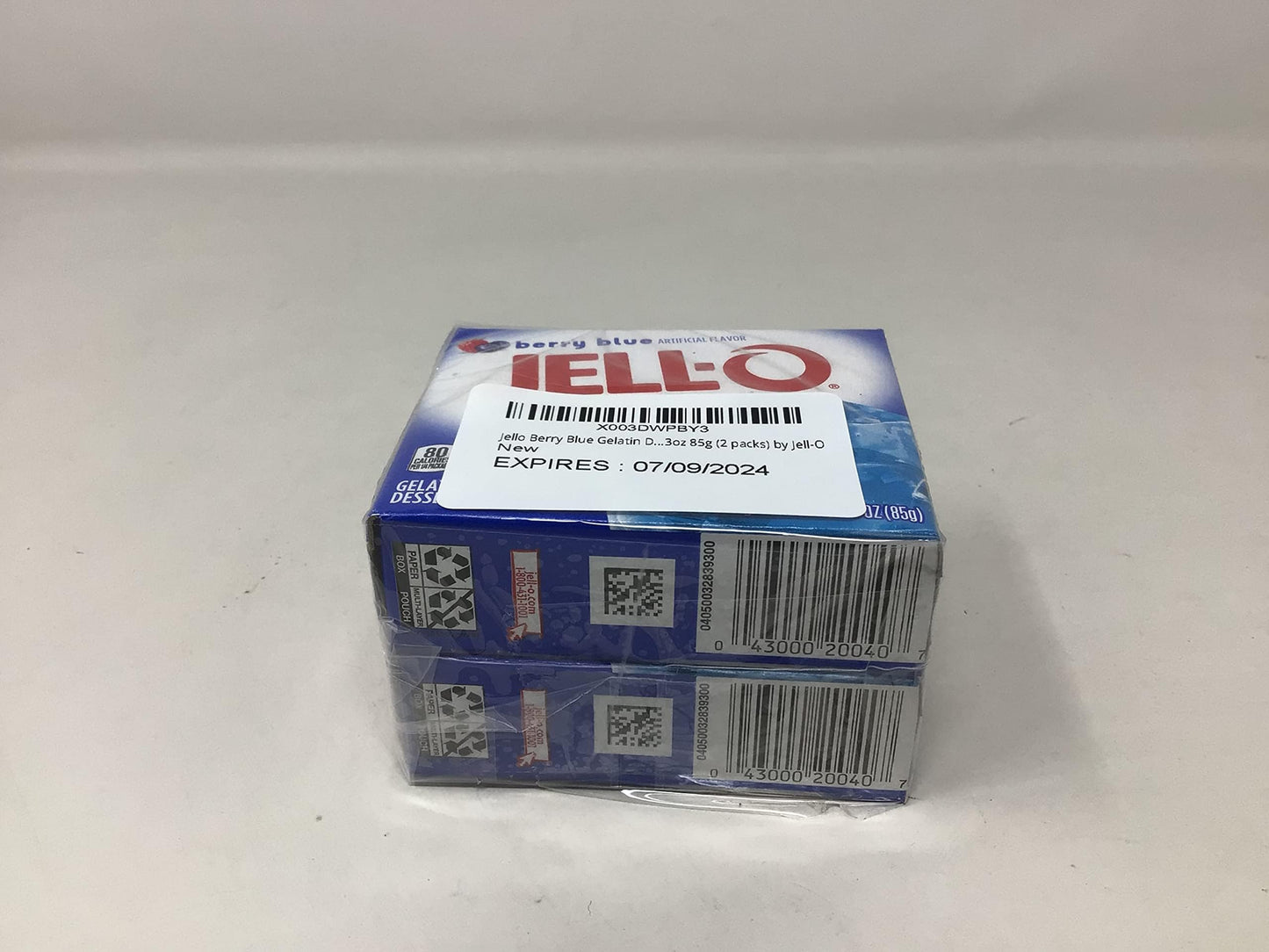 Product image of Jell-O Berry Blue Gelatin Dessert Mix Box 3 oz 3 oz Pack of 2