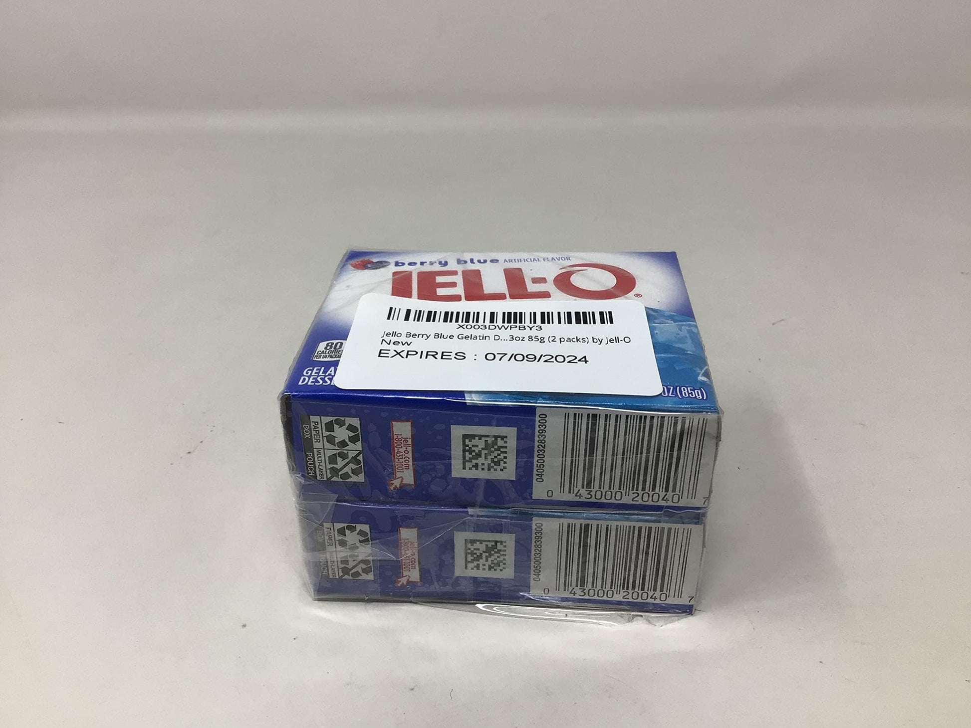 Product image of Jell-O Berry Blue Gelatin Dessert Mix Box 3 oz 3 oz Pack of 2