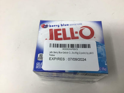 Product image of Jell-O Berry Blue Gelatin Dessert Mix Box 3 oz 3 oz Pack of 2