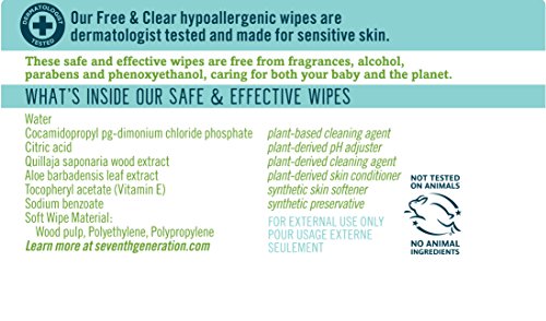 Product image of Seventh Generation Baby Wipes Unscented Sensitive 64 ct Pack of 2