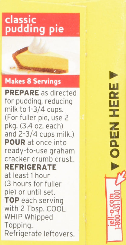 Product image of Jell-O Lemon Flavor Instant Pudding and Pie Filling 3.39 oz 3.39 oz Pack of 4