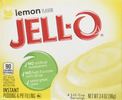 Product image of Jell-O Lemon Flavor Instant Pudding and Pie Filling 3.39 oz 3.39 oz Pack of 4