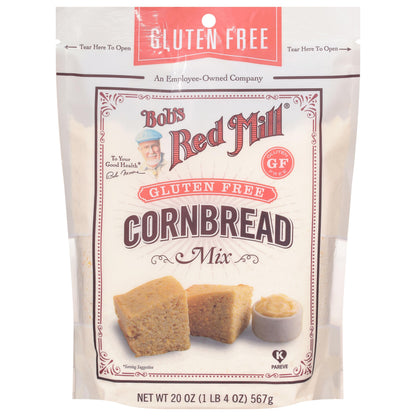 Product image of Bob's Red Mill Gluten Free Cornbread Mix Kosher Makes One 9"x9" Pan or 12 Muffins 20 oz 20 oz