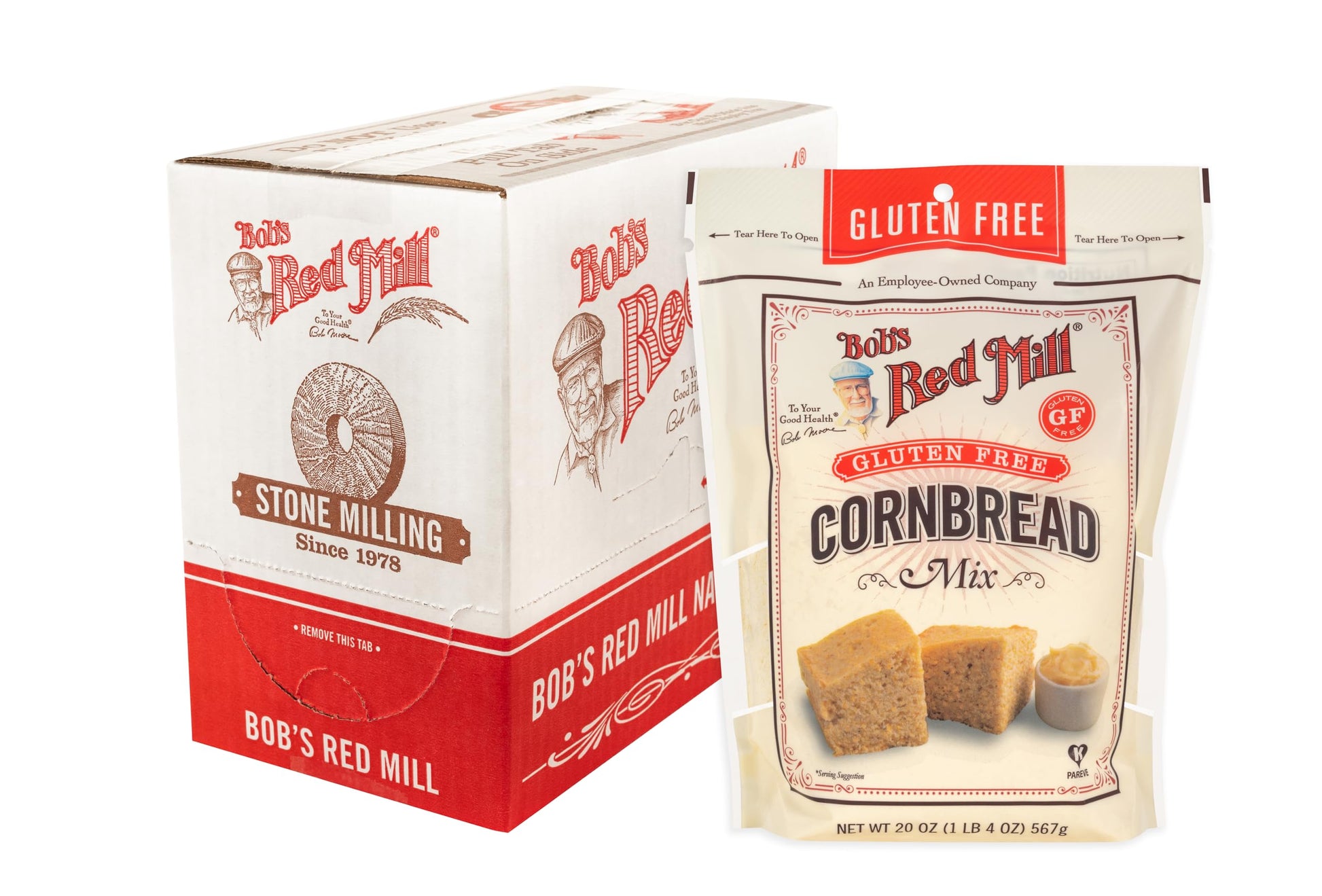Product image of Bob's Red Mill Gluten Free Cornbread Mix Kosher Makes One 9"x9" Pan or 12 Muffins 20 oz 20 oz