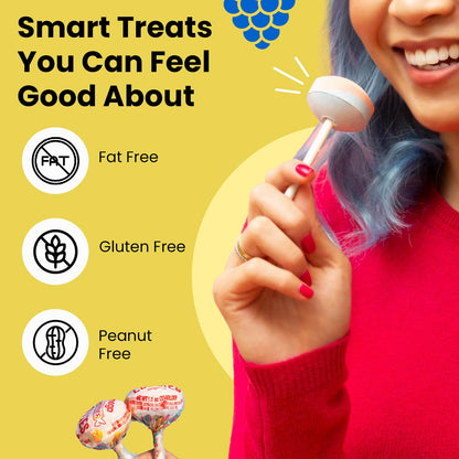 Product image of Smarties Double Lollies Mega Assorted Fruity Flavors Lollipops Box Gluten Free Peanut Free Fat Free Perfect