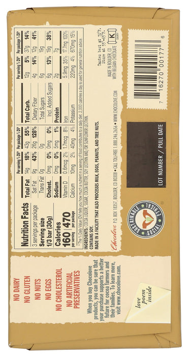 Product image of Chocolove Extra Strong Dark Chocolate Bar 3.2 oz 3.2 oz