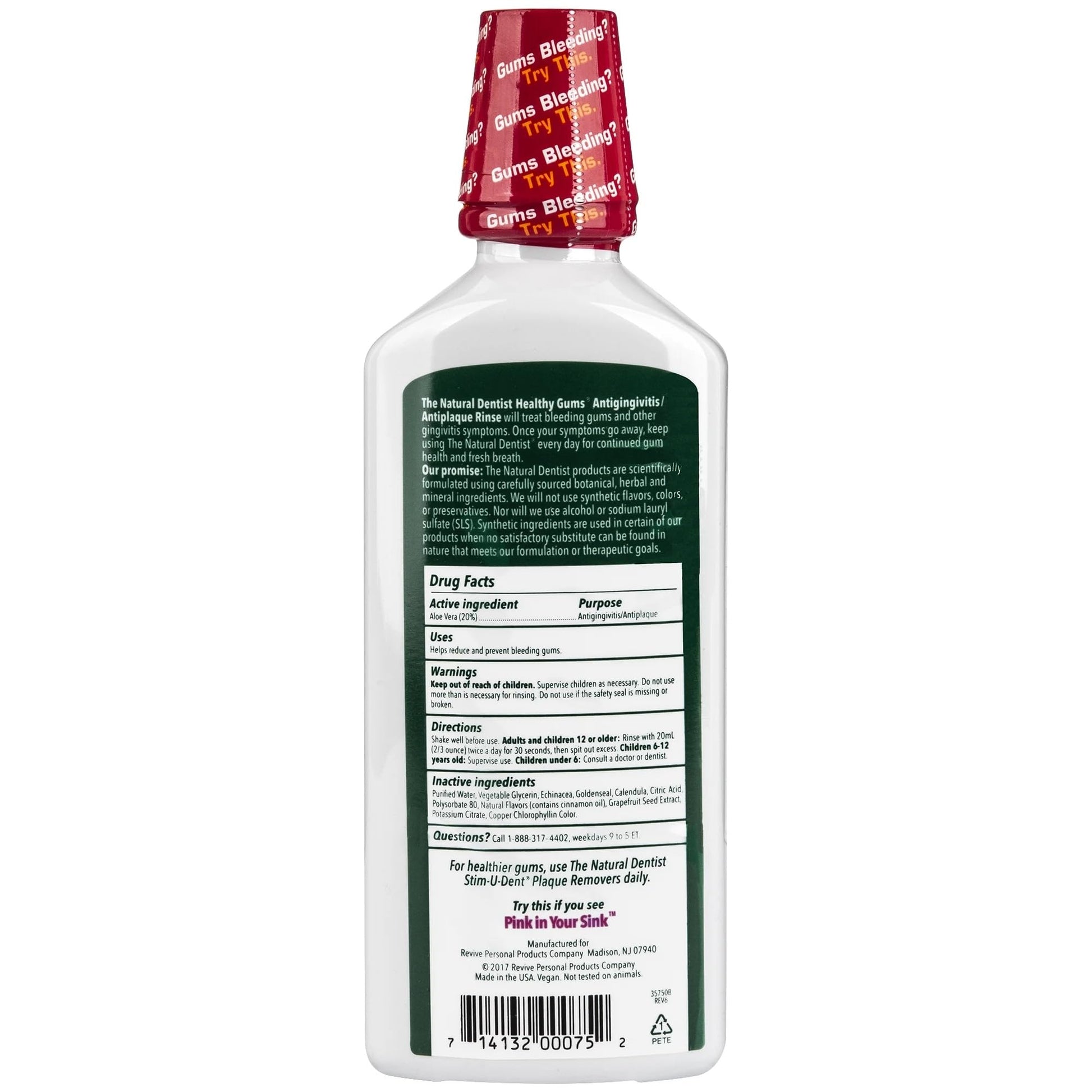Product image of The Natural Dentist Healthy Gums Mouth Rinse Peppermint Twist 16.9 fl oz 16.9 fl oz