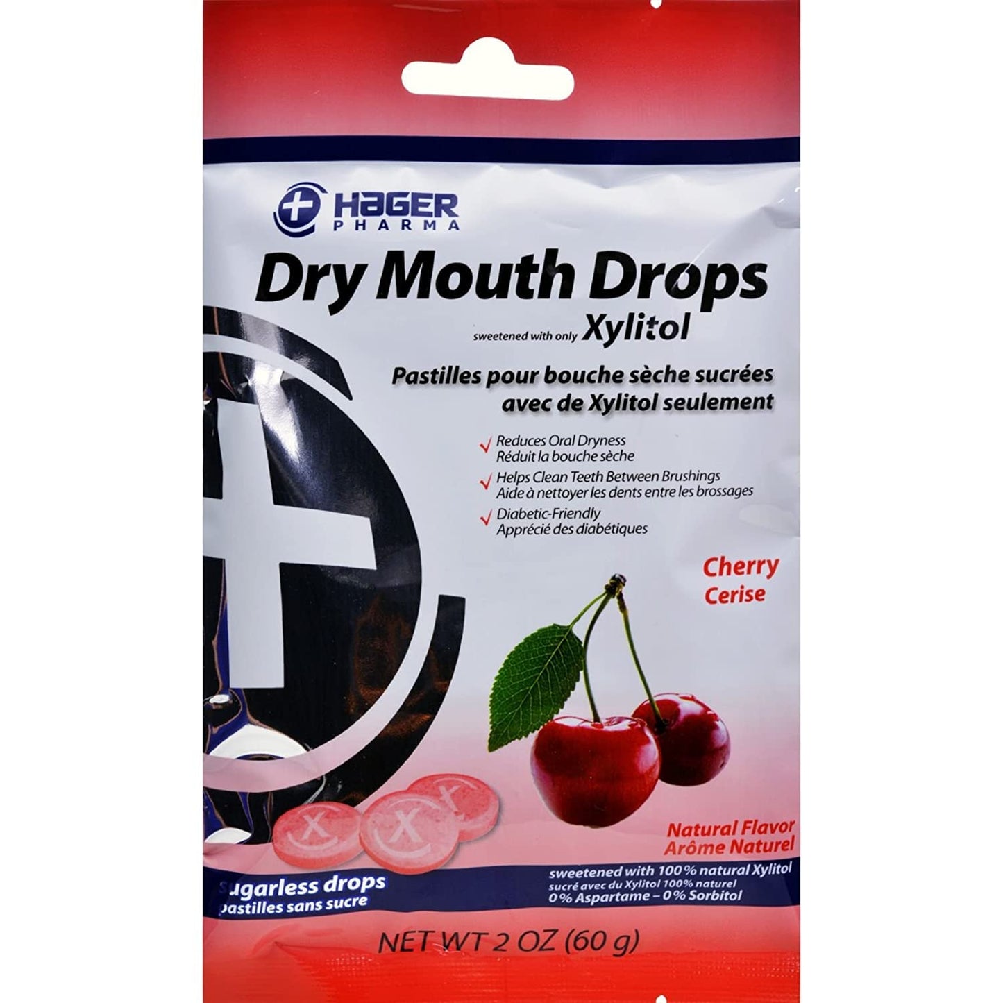 Product image of Hager Pharma Dry Mouth Drops Xylitol Cherry 2 oz 2 oz Pack of 3